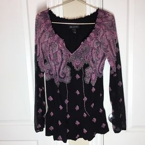 ✧Price Dropped✧ Paisley Sheer Sleeved Tunic